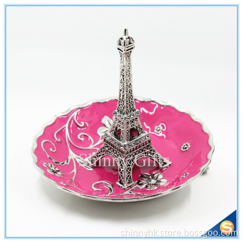 Eiffe tower zinc alloy ring holder ,ring display Metal Collective Stand